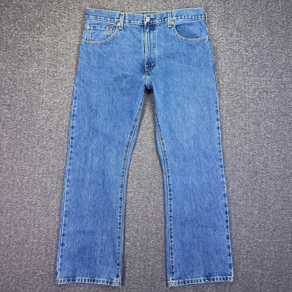 Levis 517 Jeans Mens 35x30 Blue Bootcut Western Cowboy Casual Rodeo Cotton Denim